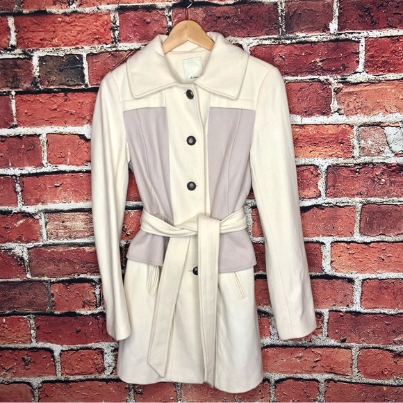 Anthropologie Jackets & Blazers - Anthropologie Elevenses belted peplum wool jacket